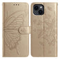 Butterfly Flutter Pattern Embossed Leather Phone Case