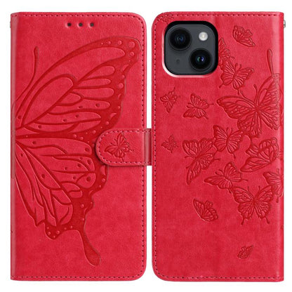 Butterfly Flutter Pattern Embossed Leather Phone Case