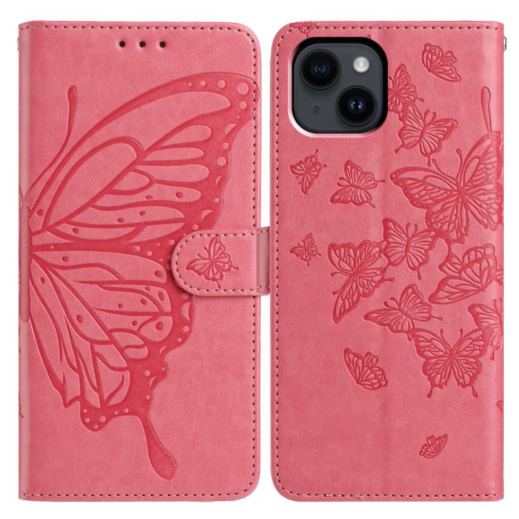 Butterfly Flutter Pattern Embossed Leather Phone Case