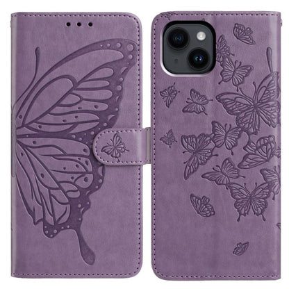 Butterfly Flutter Pattern Embossed Leather Phone Case
