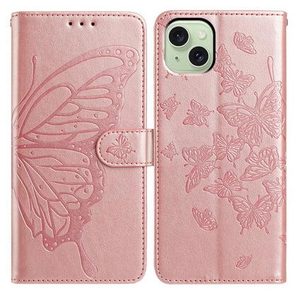 Butterfly Flutter Pattern Embossed Leather Phone Case