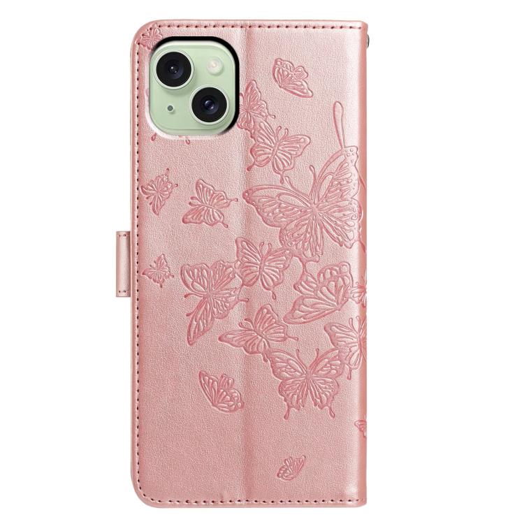 Butterfly Flutter Pattern Embossed Leather Phone Case