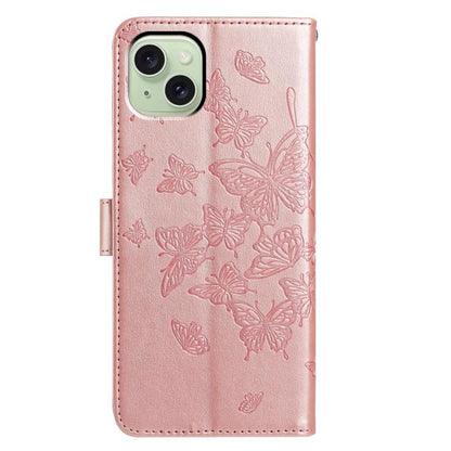 Butterfly Flutter Pattern Embossed Leather Phone Case
