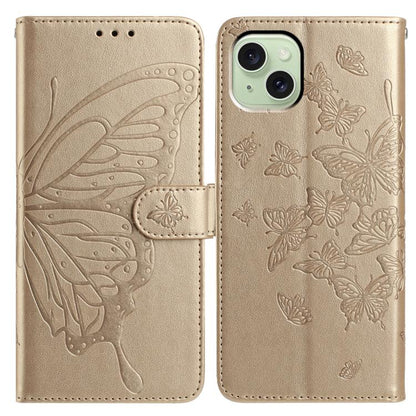 Butterfly Flutter Pattern Embossed Leather Phone Case