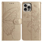 Butterfly Flutter Pattern Embossed Leather Phone Case
