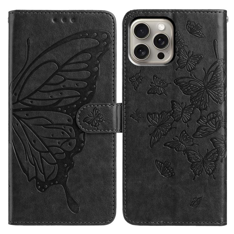 Butterfly Flutter Pattern Embossed Leather Phone Case