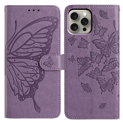 Butterfly Flutter Pattern Embossed Leather Phone Case