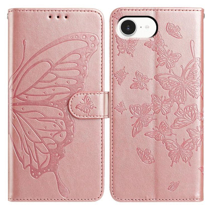 Butterfly Flutter Pattern Embossed Leather Phone Case
