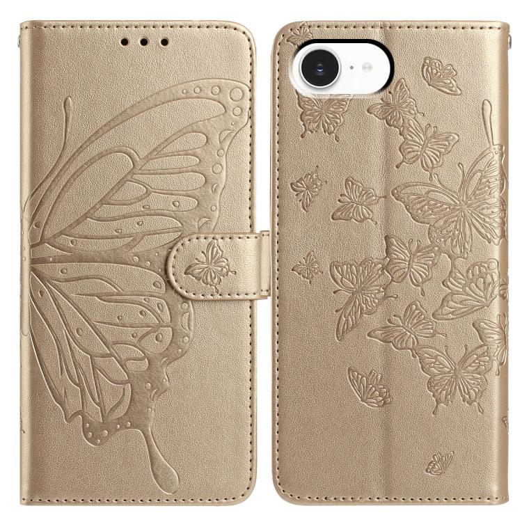 Butterfly Flutter Pattern Embossed Leather Phone Case
