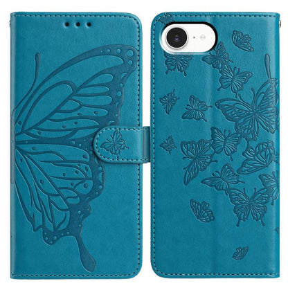 Butterfly Flutter Pattern Embossed Leather Phone Case