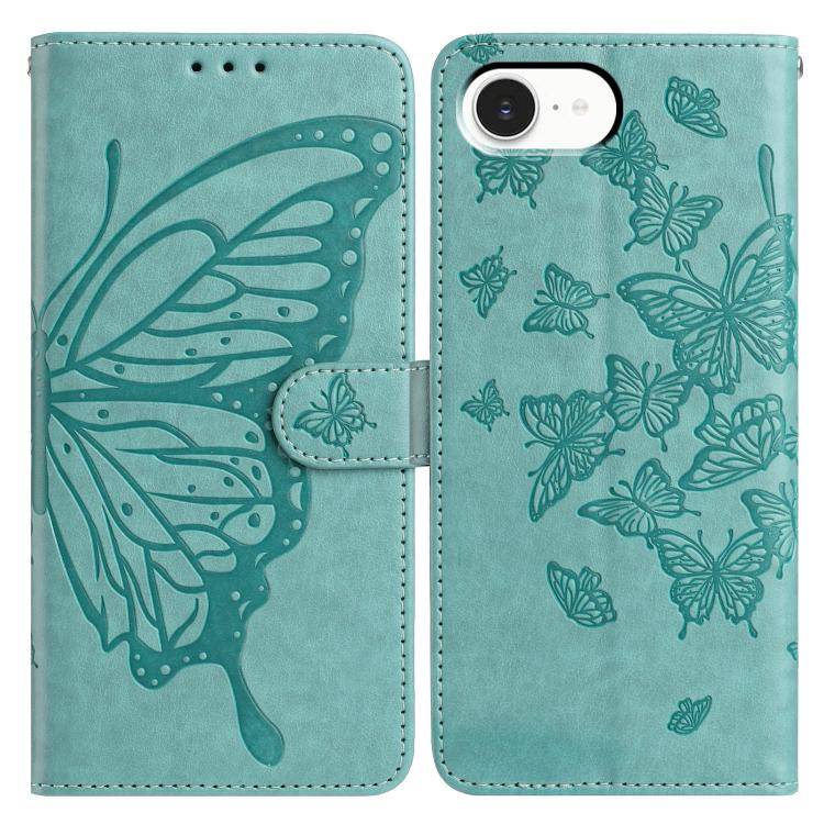 Butterfly Flutter Pattern Embossed Leather Phone Case