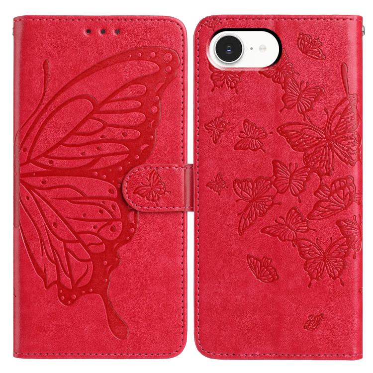 Butterfly Flutter Pattern Embossed Leather Phone Case
