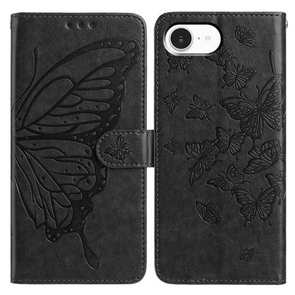 Butterfly Flutter Pattern Embossed Leather Phone Case