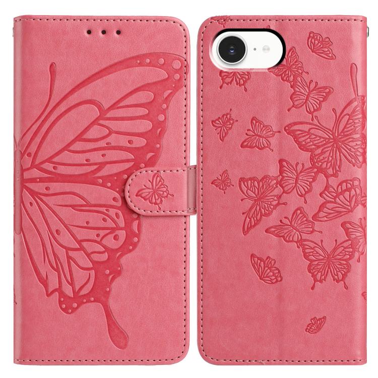 Butterfly Flutter Pattern Embossed Leather Phone Case