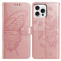 Butterfly Flutter Pattern Embossed Leather Phone Case
