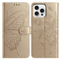 Butterfly Flutter Pattern Embossed Leather Phone Case