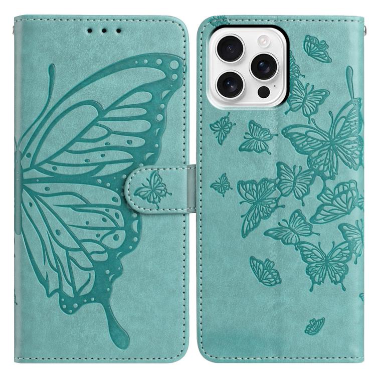 Butterfly Flutter Pattern Embossed Leather Phone Case