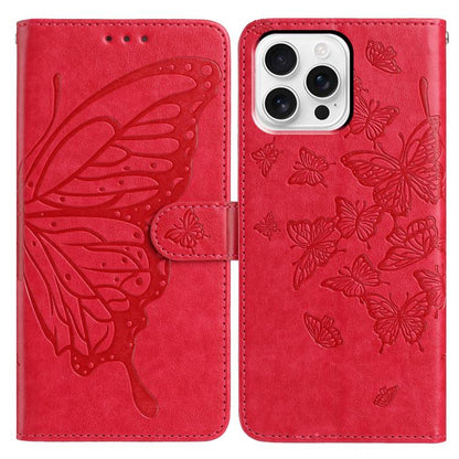 Butterfly Flutter Pattern Embossed Leather Phone Case