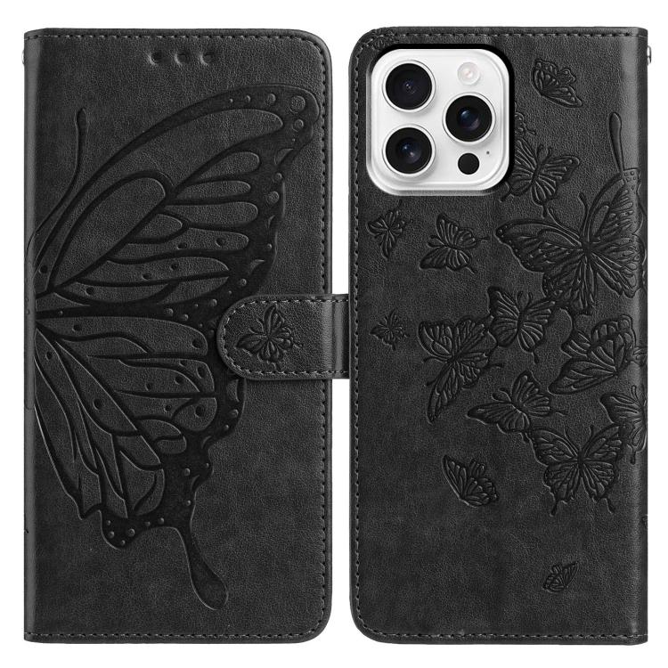 Butterfly Flutter Pattern Embossed Leather Phone Case