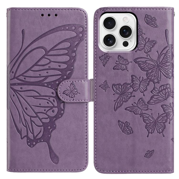Butterfly Flutter Pattern Embossed Leather Phone Case