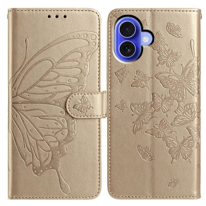 Butterfly Flutter Pattern Embossed Leather Phone Case