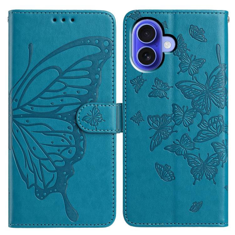 Butterfly Flutter Pattern Embossed Leather Phone Case