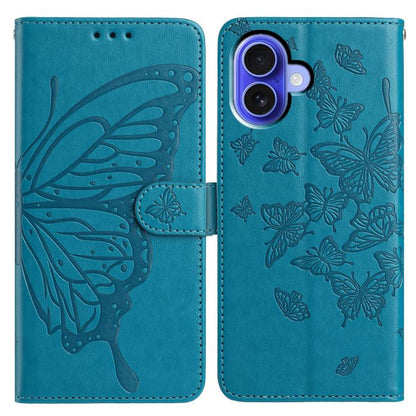 Butterfly Flutter Pattern Embossed Leather Phone Case