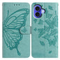 Butterfly Flutter Pattern Embossed Leather Phone Case