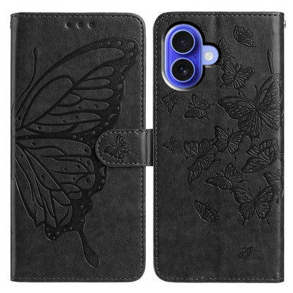 Butterfly Flutter Pattern Embossed Leather Phone Case