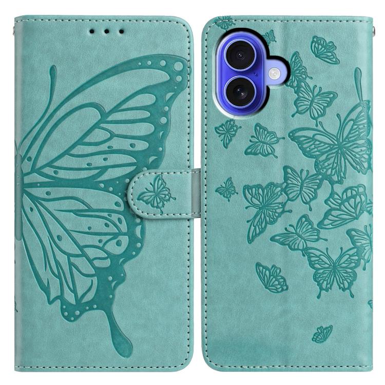 Butterfly Flutter Pattern Embossed Leather Phone Case