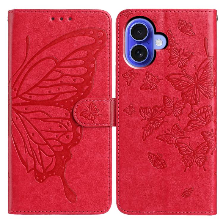 Butterfly Flutter Pattern Embossed Leather Phone Case