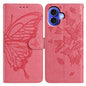 Butterfly Flutter Pattern Embossed Leather Phone Case