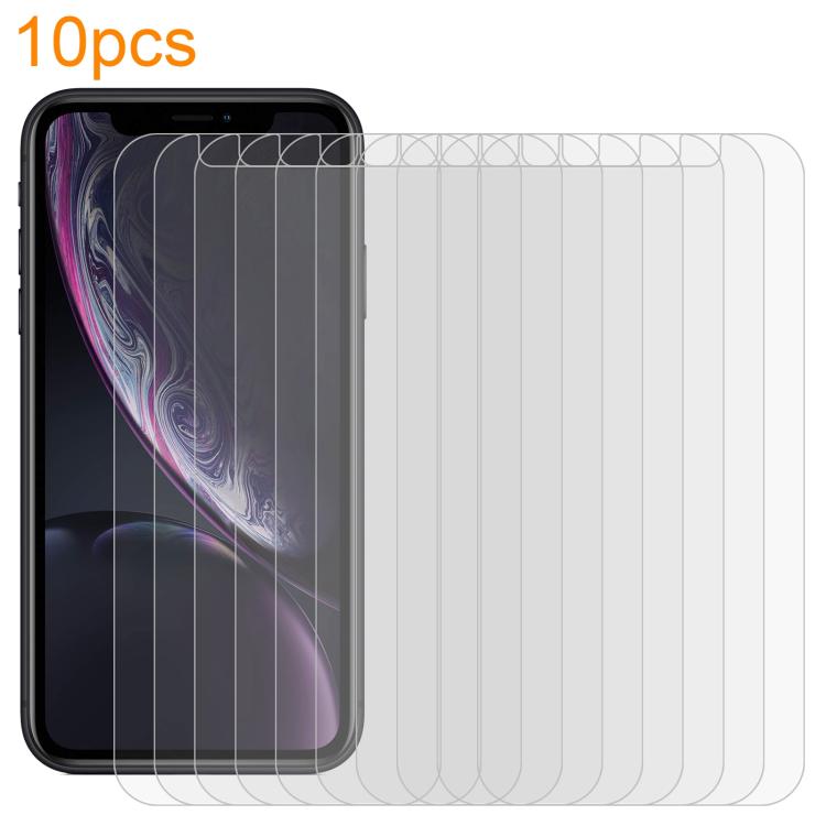 10pcs xDfind 0.26mm 9H 2.5D Middle Aluminum Tempered Glass Film, For iPhone 16e / 13 / 13 Pro, For iPhone 16 Pro Max, For iPhone 16 Pro, For iPhone 16 Plus, For iPhone 16, For iPhone 15 Plus / 15 Pro Max, For iPhone 15 / 15 Pro, For iPhone 14 Plus�����...