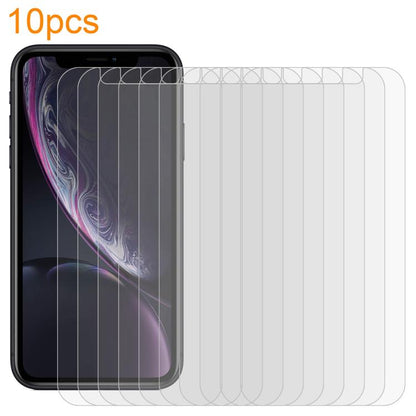 10pcs xDfind 0.26mm 9H 2.5D Middle Aluminum Tempered Glass Film, For iPhone 16e / 13 / 13 Pro, For iPhone 16 Pro Max, For iPhone 16 Pro, For iPhone 16 Plus, For iPhone 16, For iPhone 15 Plus / 15 Pro Max, For iPhone 15 / 15 Pro, For iPhone 14 Plus�����...