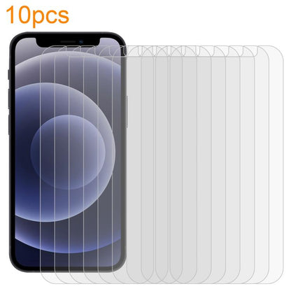 10pcs xDfind 0.26mm 9H 2.5D Middle Aluminum Tempered Glass Film, For iPhone 16e / 13 / 13 Pro, For iPhone 16 Pro Max, For iPhone 16 Pro, For iPhone 16 Plus, For iPhone 16, For iPhone 15 Plus / 15 Pro Max, For iPhone 15 / 15 Pro, For iPhone 14 Plus�����...