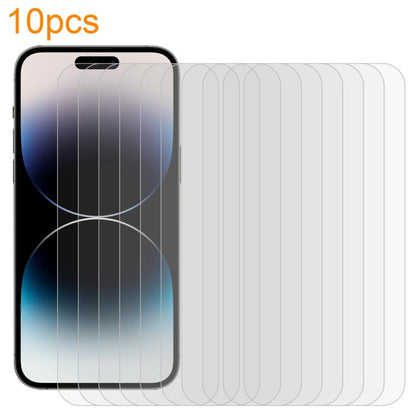 10pcs xDfind 0.26mm 9H 2.5D Middle Aluminum Tempered Glass Film, For iPhone 16e / 13 / 13 Pro, For iPhone 16 Pro Max, For iPhone 16 Pro, For iPhone 16 Plus, For iPhone 16, For iPhone 15 Plus / 15 Pro Max, For iPhone 15 / 15 Pro, For iPhone 14 Plus�����...