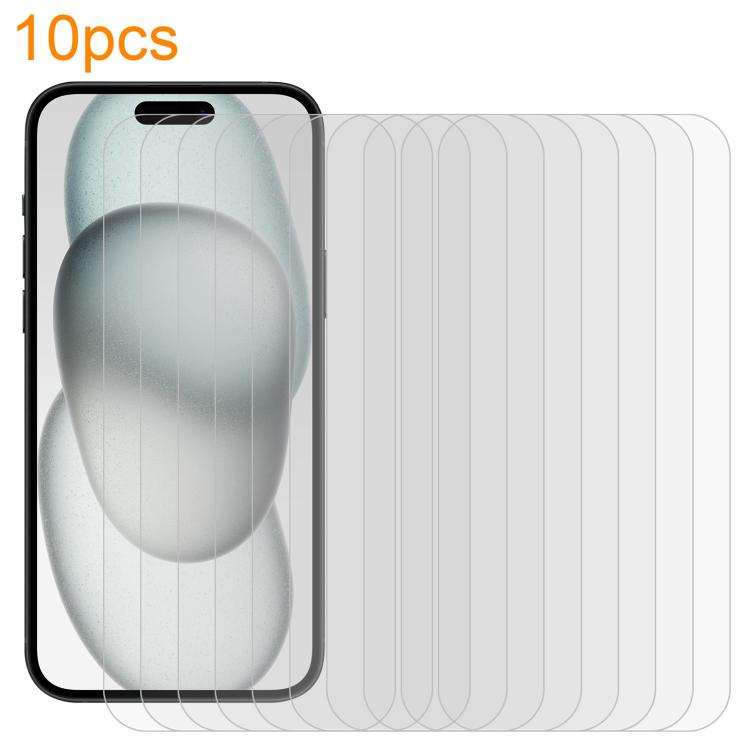 10pcs xDfind 0.26mm 9H 2.5D Middle Aluminum Tempered Glass Film, For iPhone 16e / 13 / 13 Pro, For iPhone 16 Pro Max, For iPhone 16 Pro, For iPhone 16 Plus, For iPhone 16, For iPhone 15 Plus / 15 Pro Max, For iPhone 15 / 15 Pro, For iPhone 14 Plus�����...