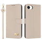 Metal Bow Leather Phone Case with Hand Strap, For iPhone 16e, For iPhone 16 Pro Max, For iPhone 16 Pro, For iPhone 16 Plus