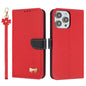 Metal Bow Leather Phone Case with Hand Strap, For iPhone Air, For iPhone 16 Pro Max, For iPhone 16 Pro, For iPhone 16 Plus