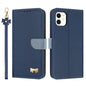 Metal Bow Leather Phone Case with Hand Strap, For iPhone 12 Pro Max, For iPhone 11 Pro Max, For iPhone 11, For iPhone 11 Pro
