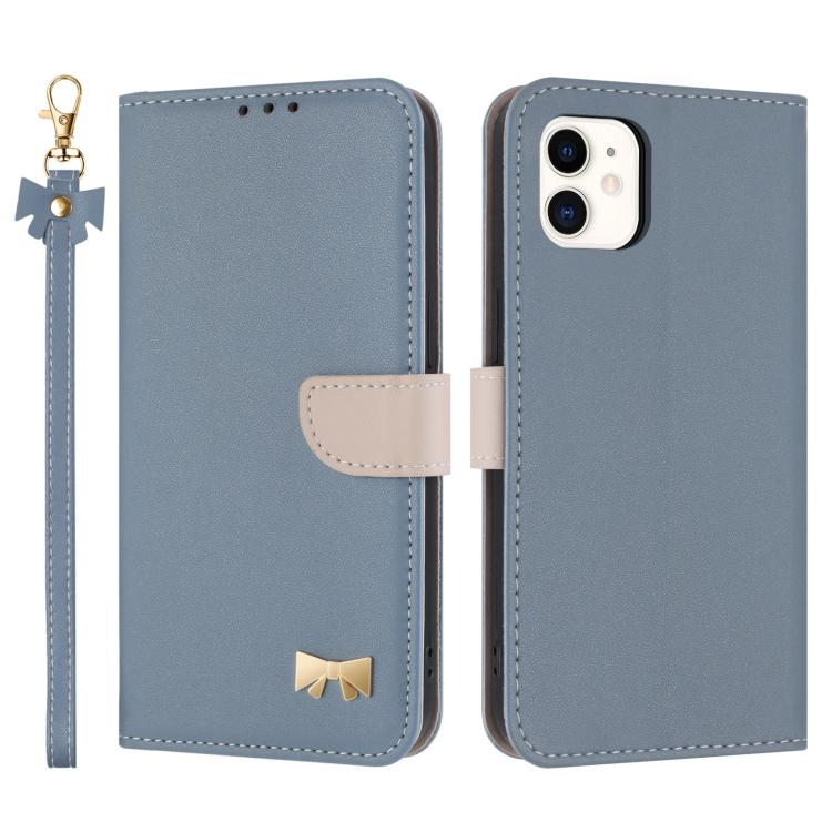 Metal Bow Leather Phone Case with Hand Strap, For iPhone 12 Pro Max, For iPhone 11 Pro Max, For iPhone 11, For iPhone 11 Pro