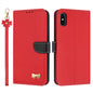 Metal Bow Leather Phone Case with Hand Strap, For iPhone X / XS, For iPhone XR, For iPhone XS Max, For iPhone 7 Plus / 8 Plus