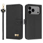 Metal Bow Leather Phone Case with Hand Strap, For iPhone 17 Pro Max, For iPhone 17 Pro, For iPhone 17, For iPhone Air