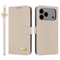 Metal Bow Leather Phone Case with Hand Strap, For iPhone 17e / 16e, For iPhone 17 Pro Max, For iPhone 17 Pro, For iPhone 17