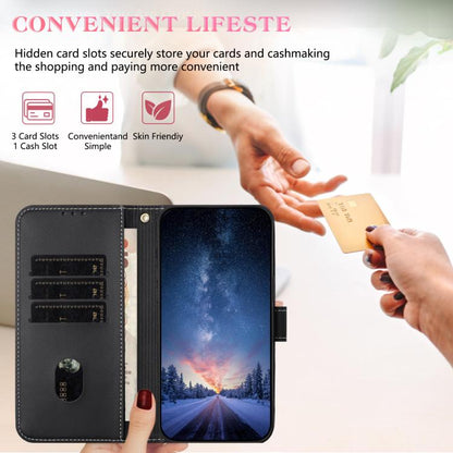 Metal Bow Leather Phone Case with Hand Strap, For iPhone 18 Pro / 17 Pro, For iPhone 18 Pro Max / 17 Pro Max, For iPhone 17e / 16e, For iPhone 17