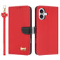 Metal Bow Leather Phone Case with Hand Strap, For iPhone 17 Pro Max, For iPhone 17 Pro, For iPhone 17, For iPhone Air