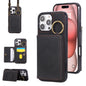 Car Magnetic Ring Buckle Card Bag Phone Case with Lanyard, For iPhone 16e, For iPhone 16 Pro Max