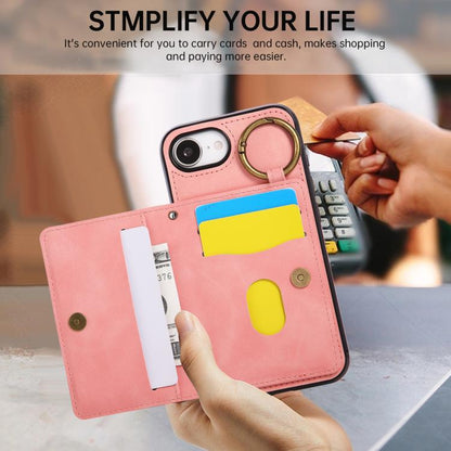 Car Magnetic Ring Buckle Card Bag Phone Case with Lanyard, For iPhone 16e, For iPhone 16 Pro Max