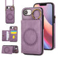 Car Magnetic Ring Buckle Card Bag Phone Case with Lanyard, For iPhone 16e, For iPhone 16 Pro Max