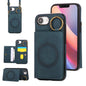 Car Magnetic Ring Buckle Card Bag Phone Case with Lanyard, For iPhone 16e, For iPhone 16 Pro Max